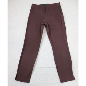 Old Navy Pants Women's Size 8 Maroon Stretch Flat Front Side Zipper